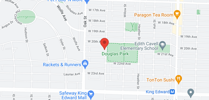 map of 905 W 21 AVENUE